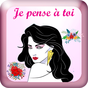 Gif animé je pense à toi femme